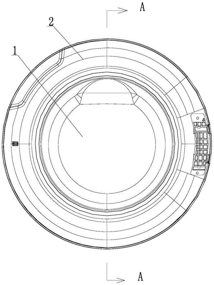 Door body of roller washing machine and washing machine