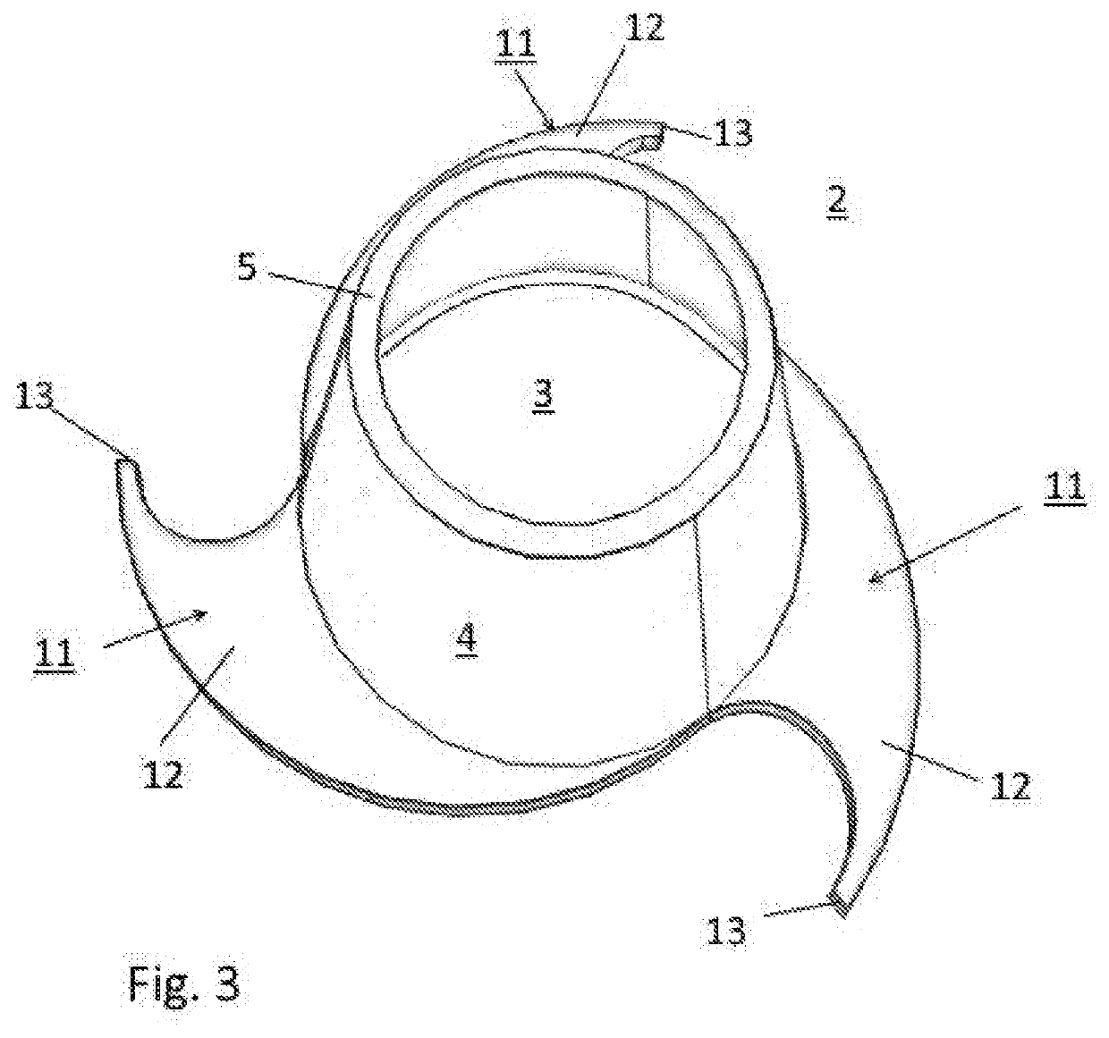 Device for wet mechanical separation of a mixture of solid materials of different density