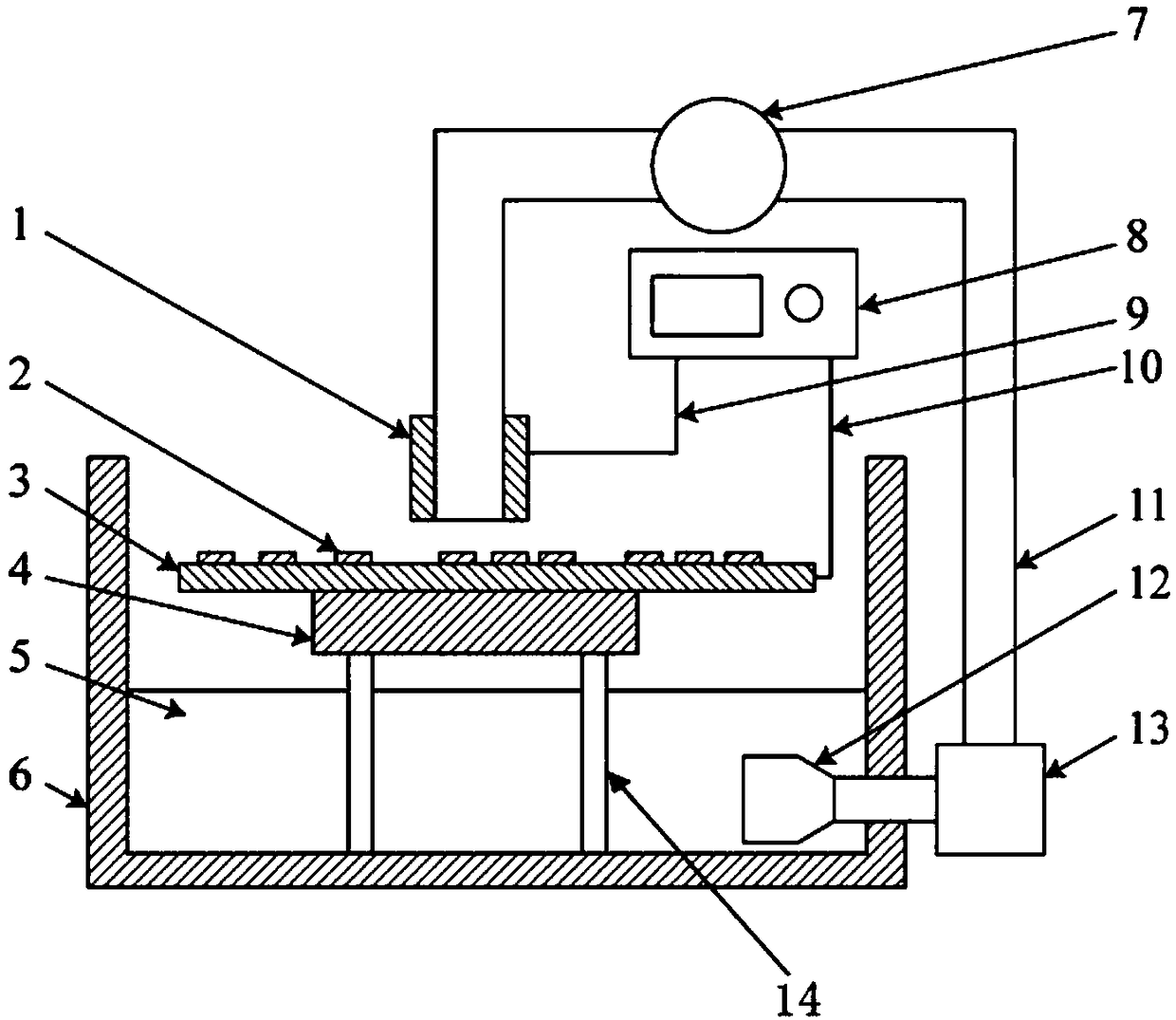 Device and method for processing metal surface microstructures through formwork electro-hydraulic beam