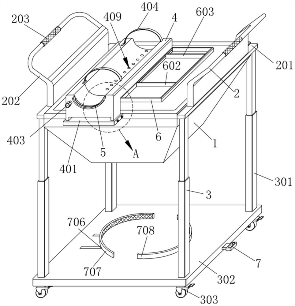 Convenient-to-use clinical debridement device for dermatology department