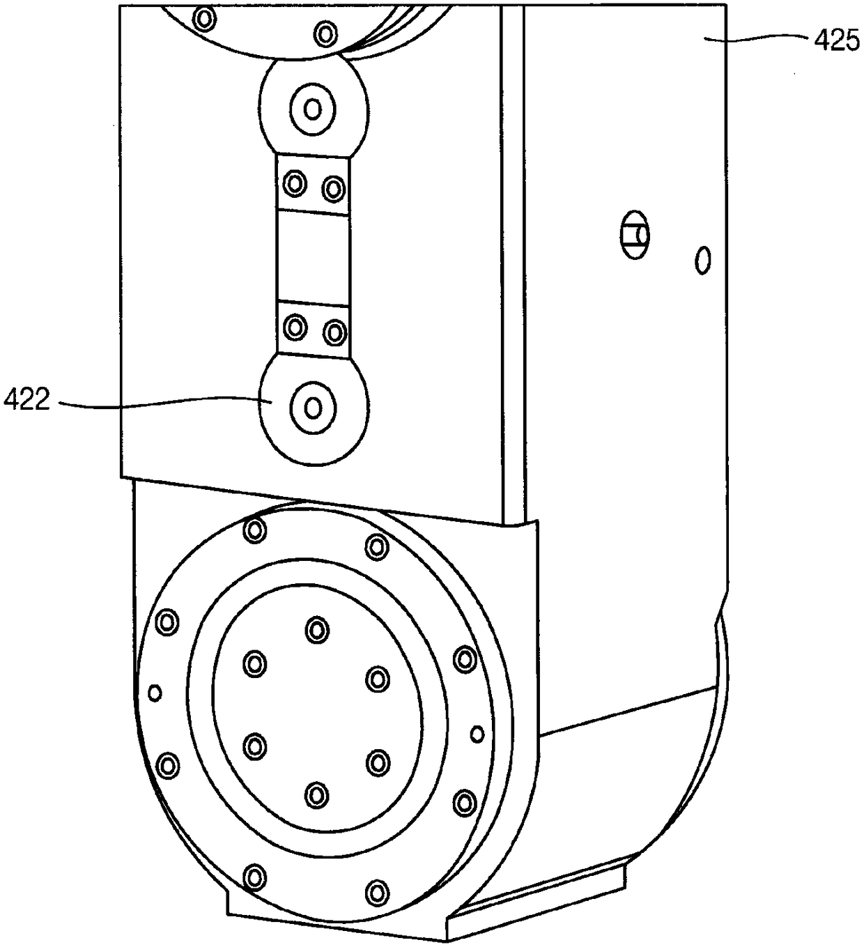 Angle head attachment of a machine tool