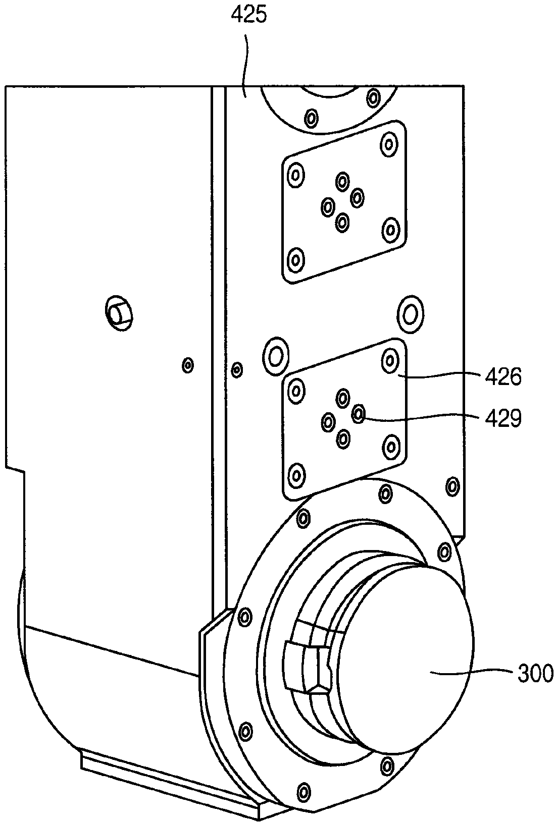 Angle head attachment of a machine tool