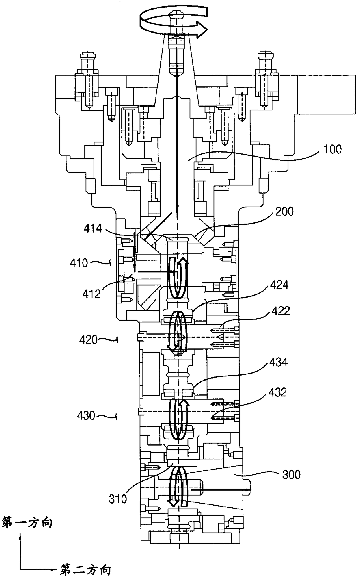 Angle head attachment of a machine tool