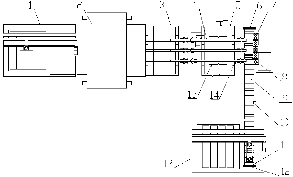 Automatic punching machine assembly line system for PVC floor