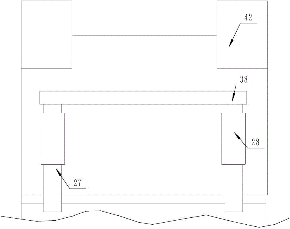 Bearing device with front emergency brake, for building