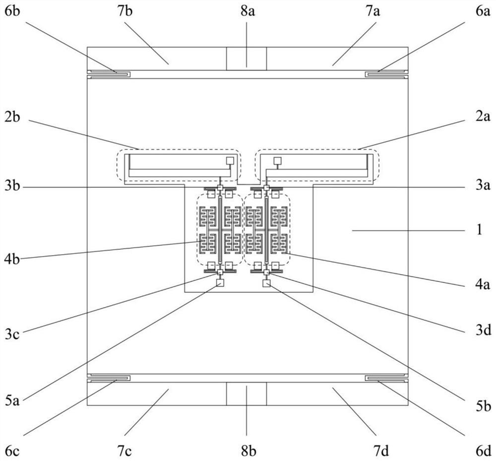 Resonant accelerometer structure with low temperature sensitivity