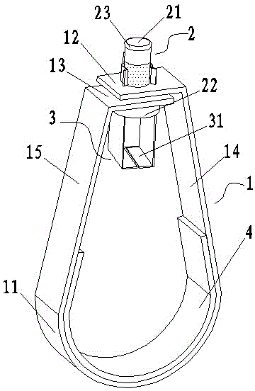 Hanging type pipe clamp