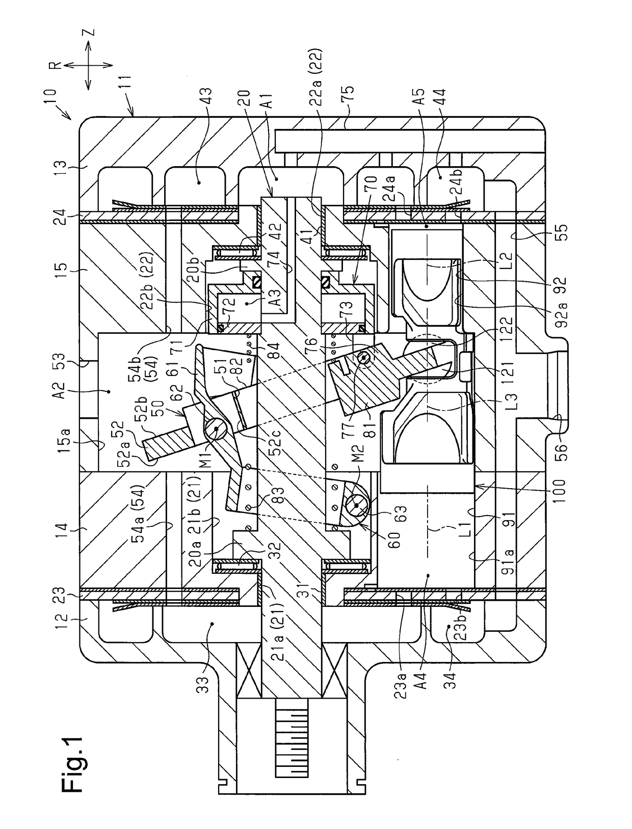 Double- headed piston type swash plate compressor