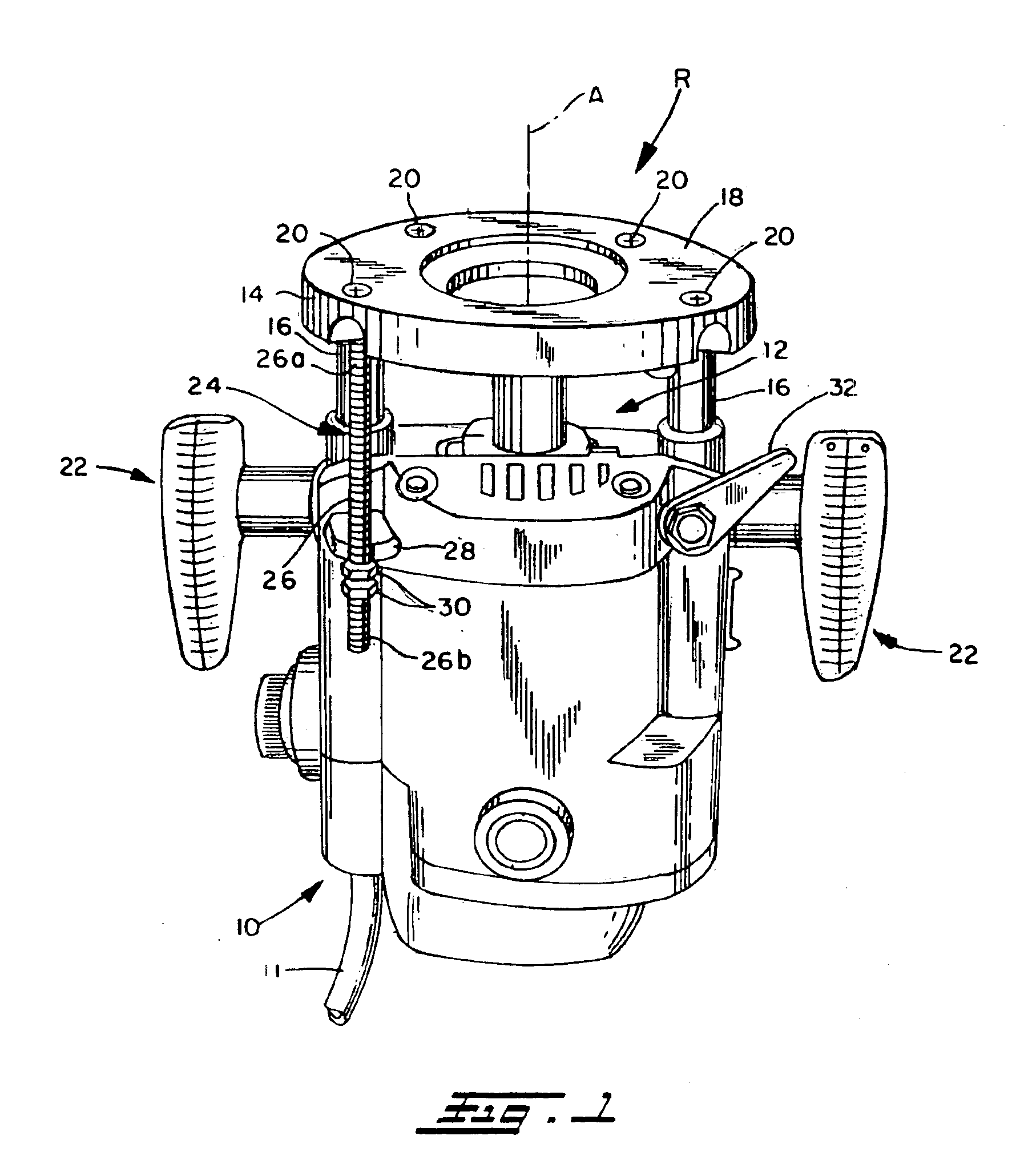 Lift mechanism for plunge routers