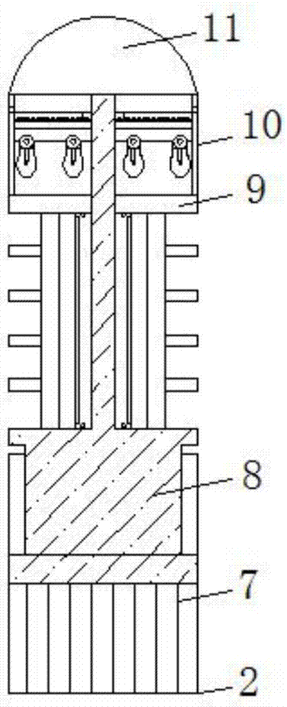 Docking partition column for station docking desk