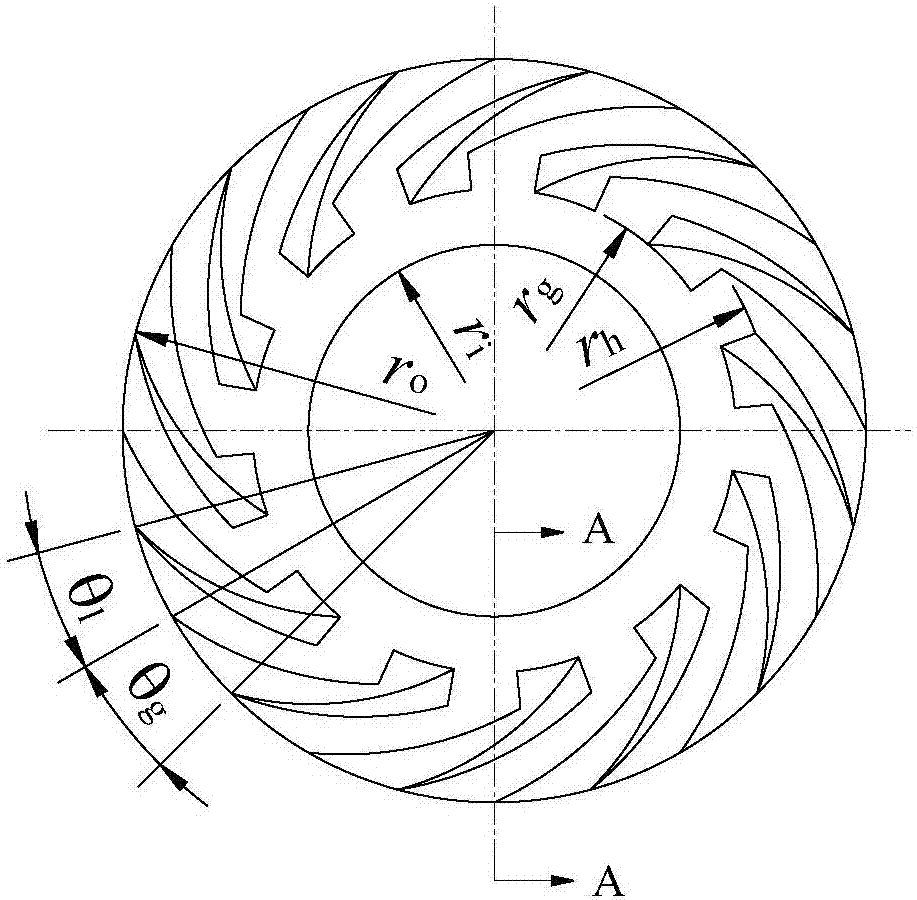 Ternary distortion-type groove end surface mechanical sealing structure