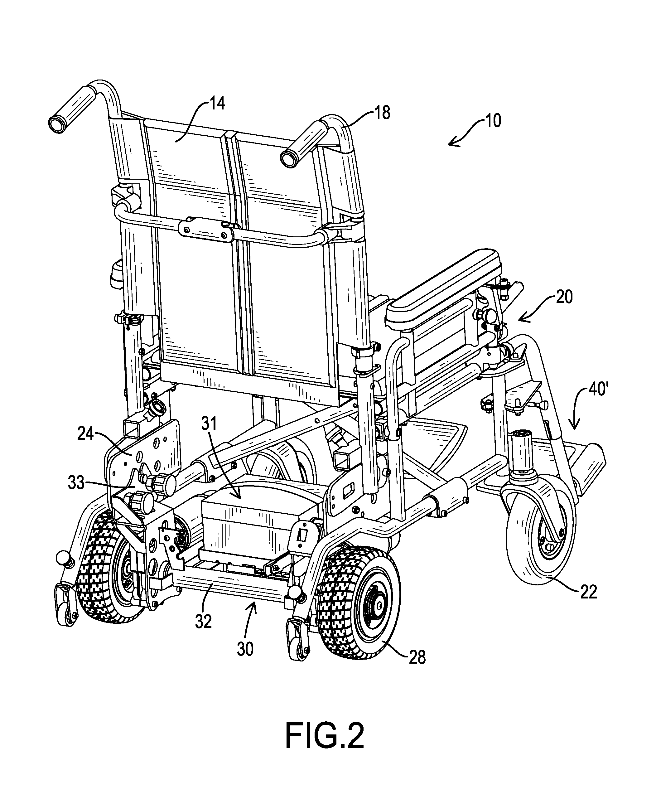 Detachable electric wheelchair