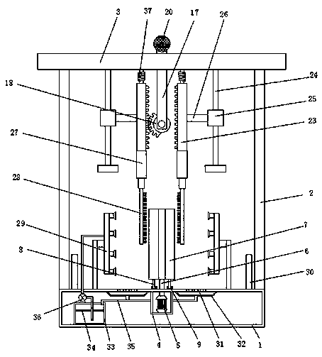 Iron rod rust removal device for hardware production