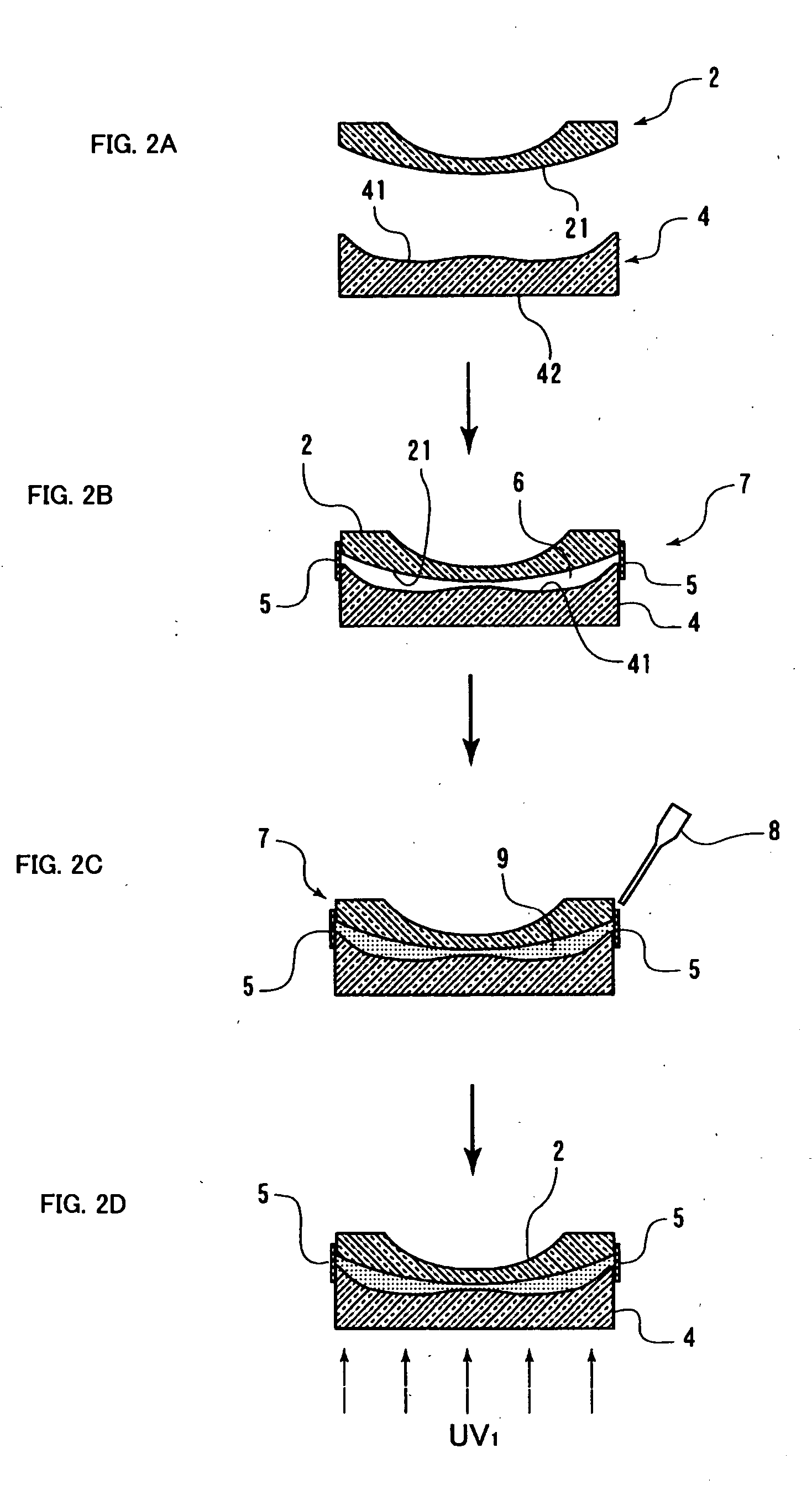 Resin composition for hybrid lens, method for producing hybrid lens, hybrid lens and lens system