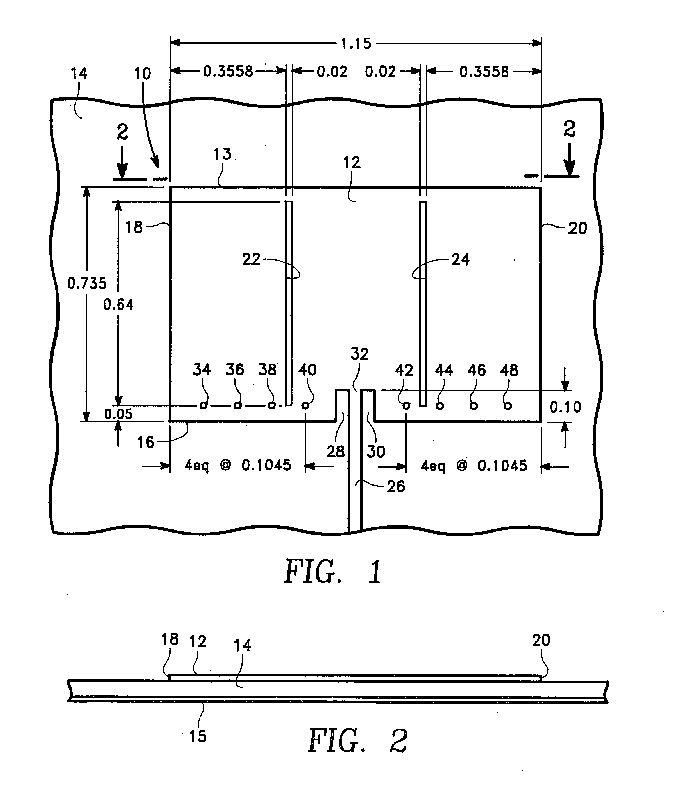 Microstrip antenna having mode suppression slots