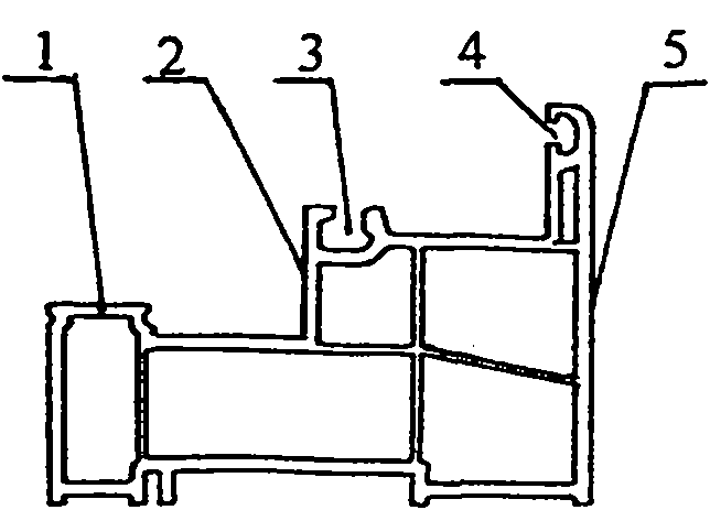 Window frame section integrally welded with single push-pull window frame