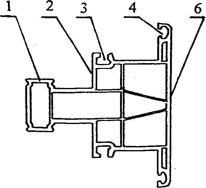 Window frame section integrally welded with single push-pull window frame