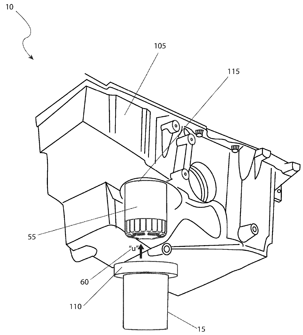 Oil filter content retention device