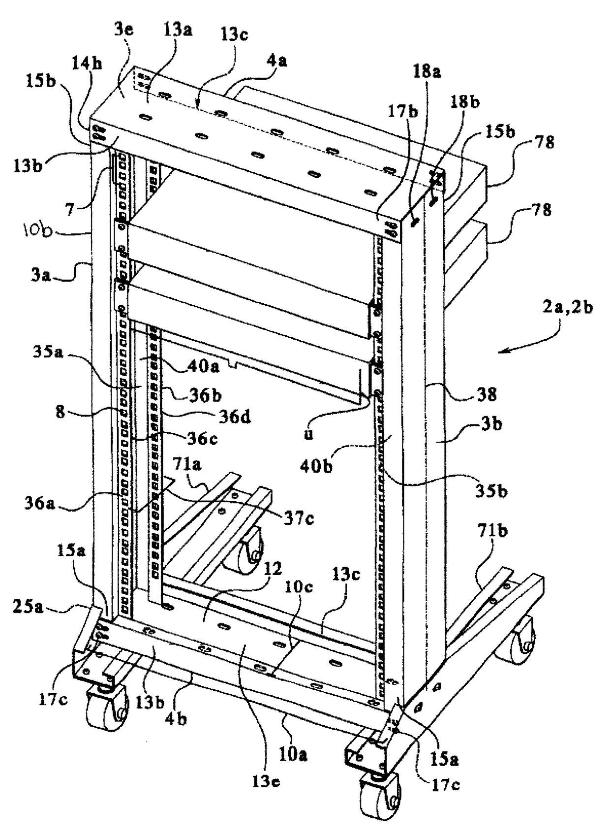 Modular mount rack frame