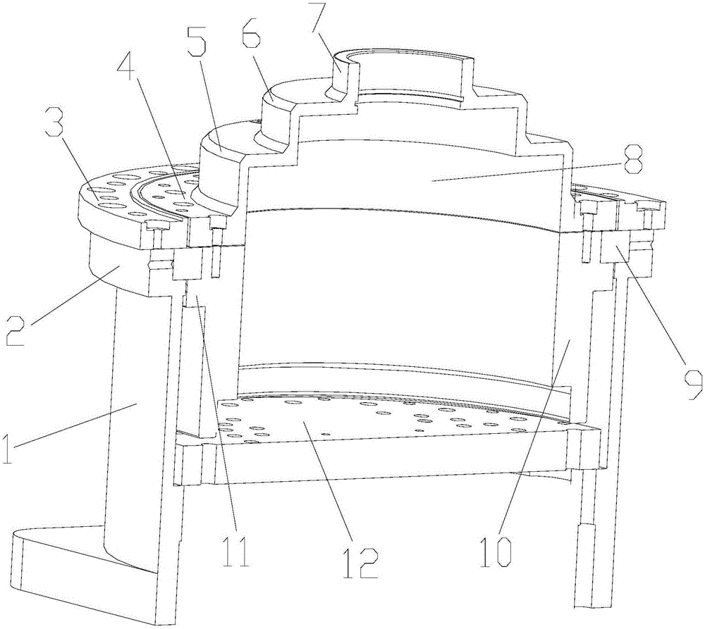 Base plate for speed reducer load-bearing device