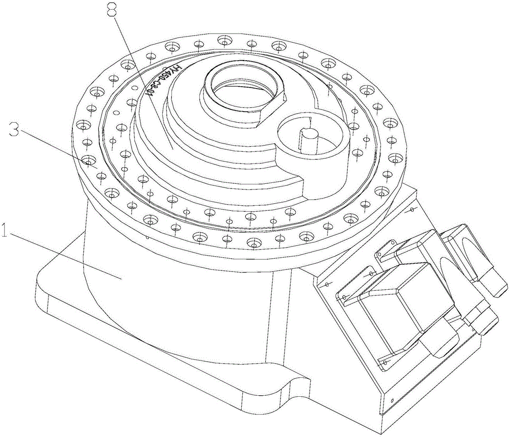 Base plate for speed reducer load-bearing device