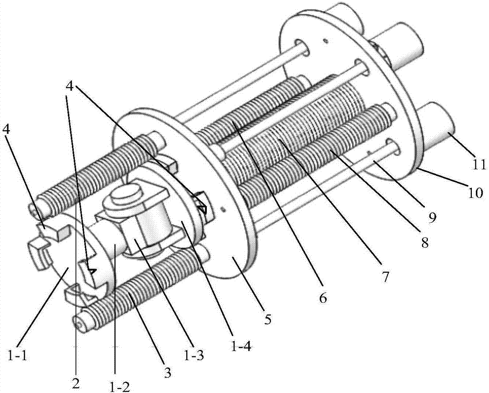 Unit module of telescopic soft body robot