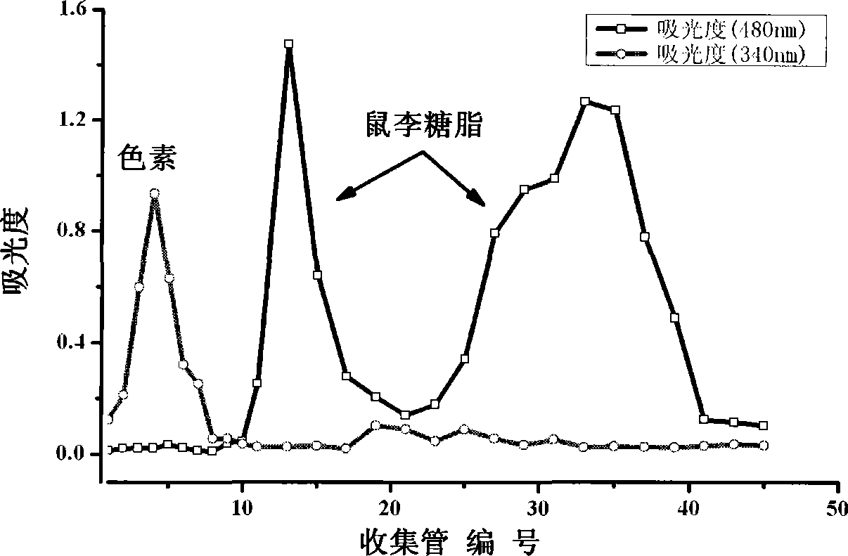 Method for separating and purifying rhamnolipid