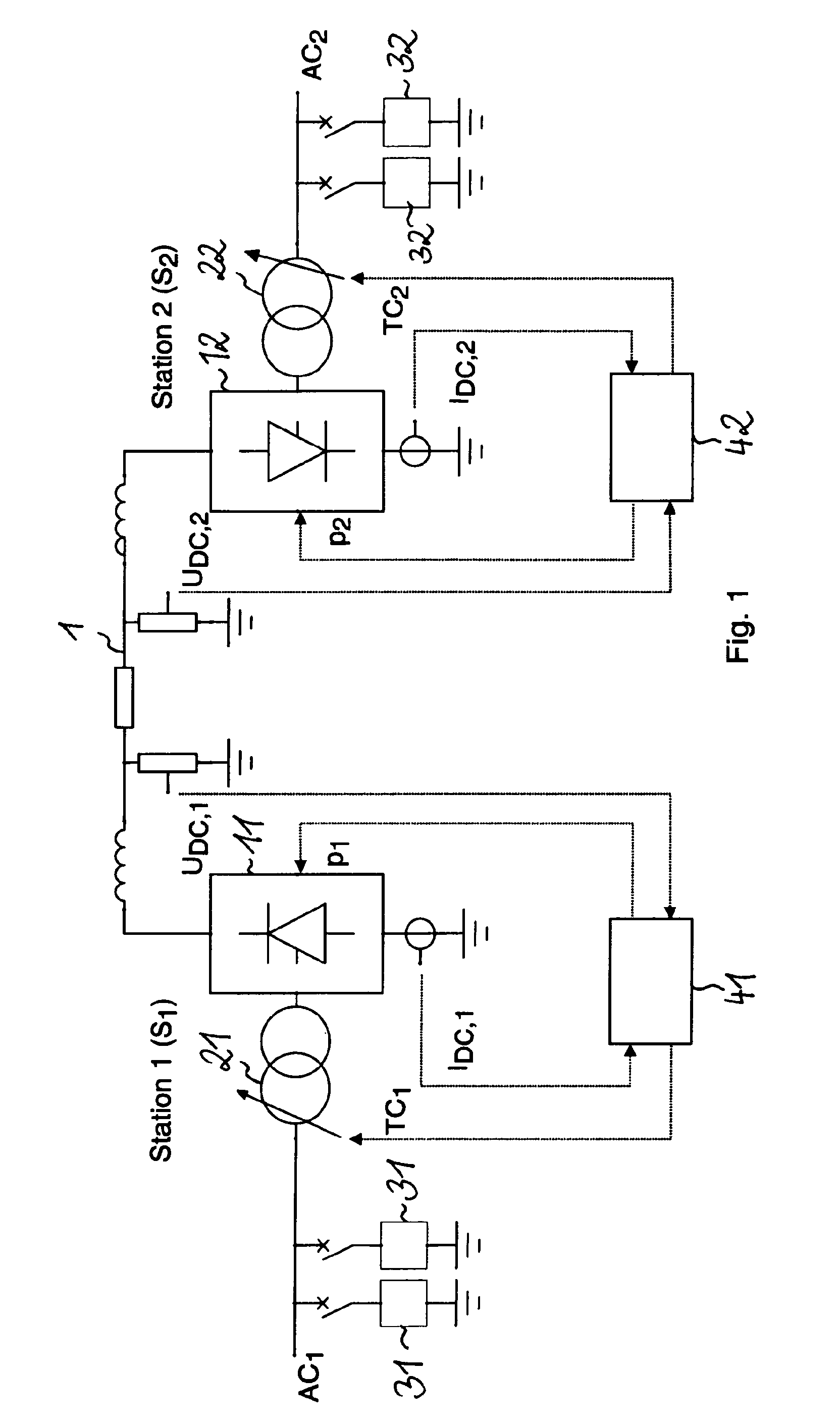 Method and arrangement to reverse the power flow of a direct current power transmission system