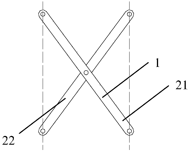 A folding arch bridge structure