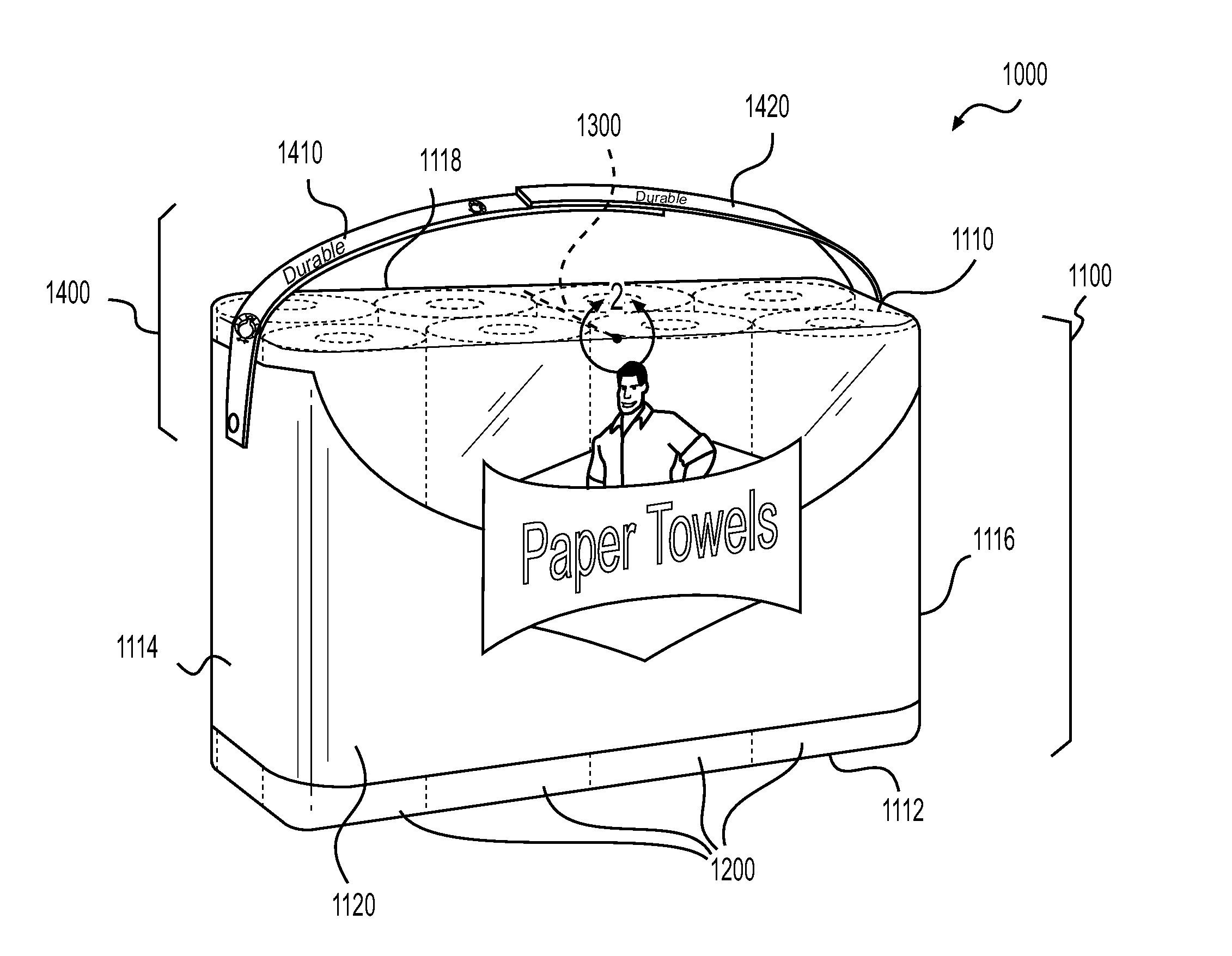 Package with a multi-piece handle