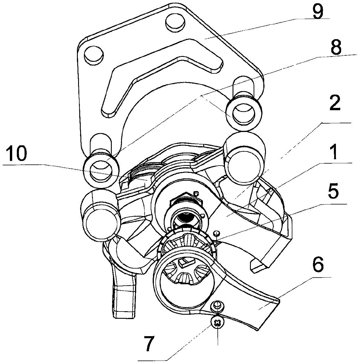 Seat frame and adjusting structure of double-sided disc brake