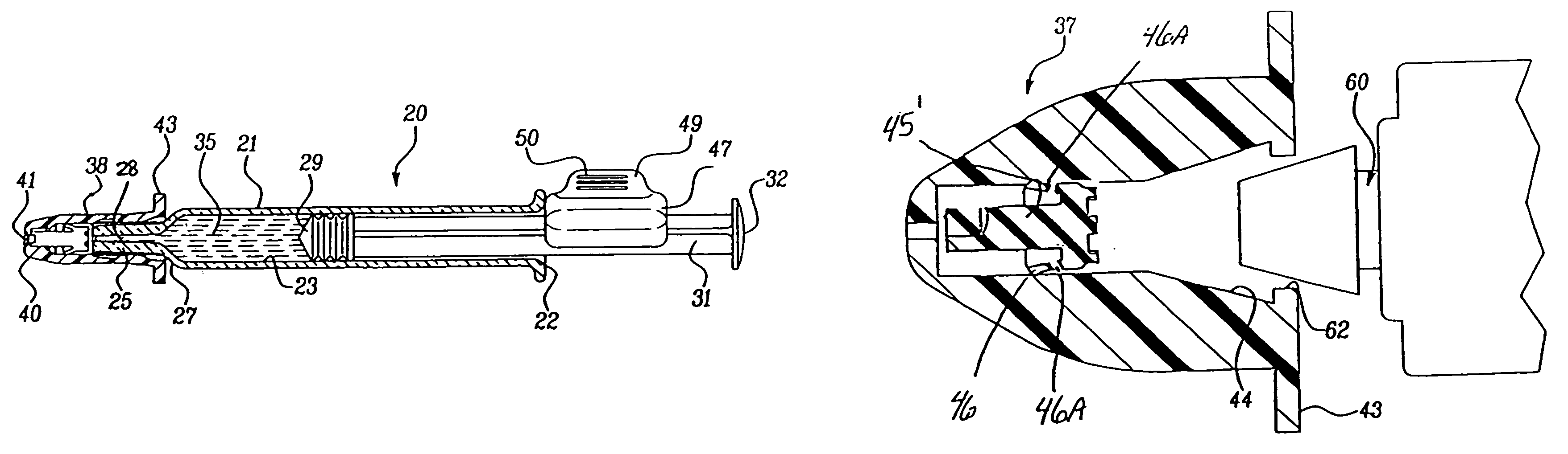 Nasal delivery device including spray nozzle