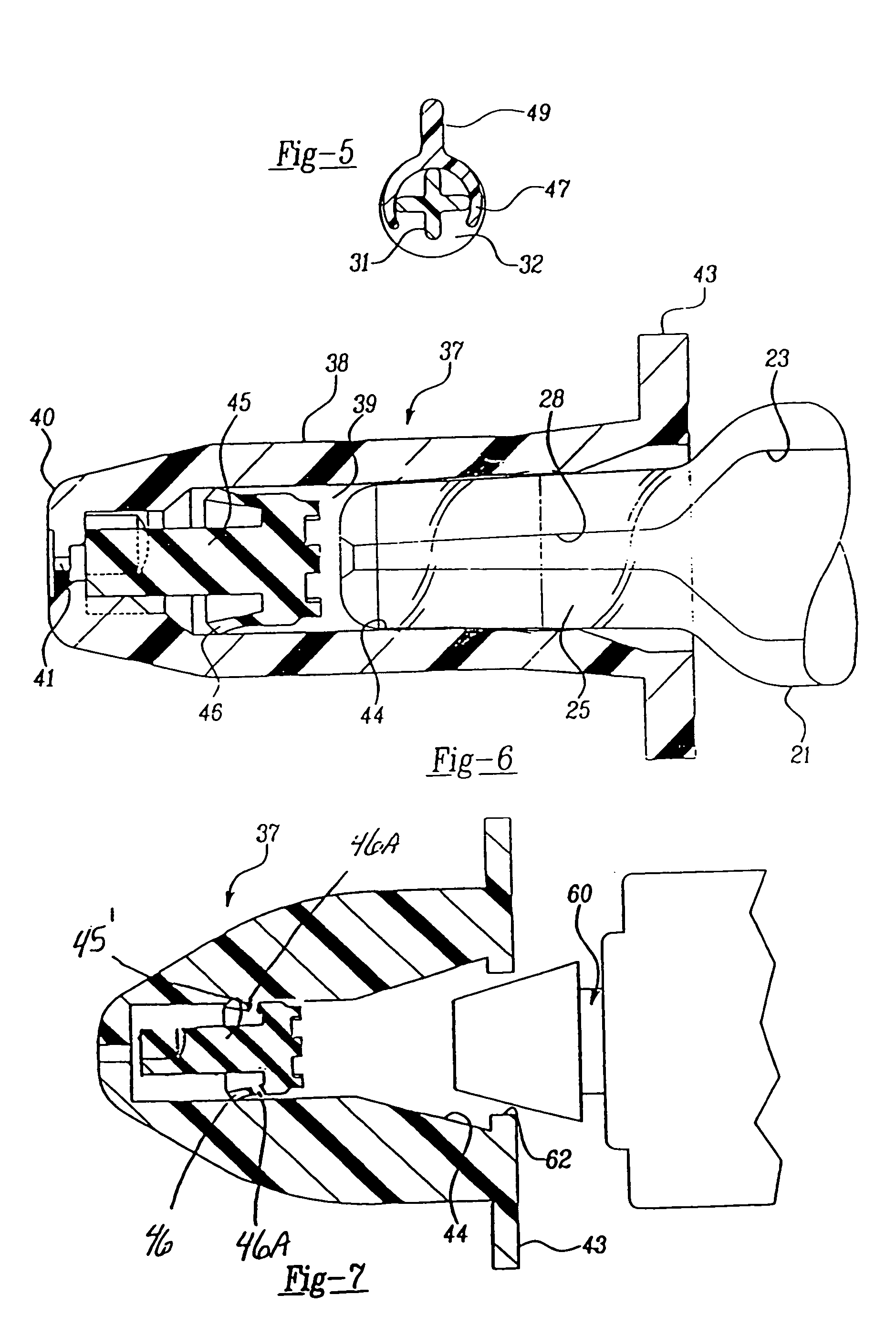 Nasal delivery device including spray nozzle