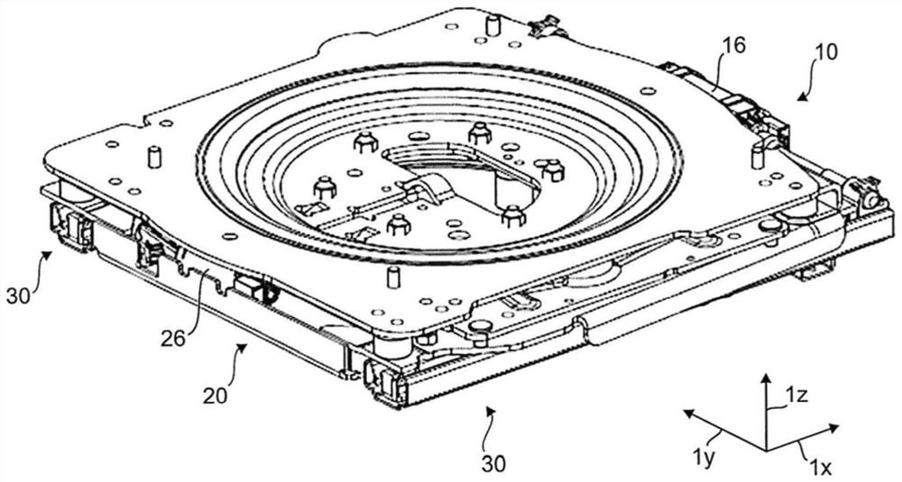 Vehicle seat with longitudinal adjustment device and rotation adjustment device