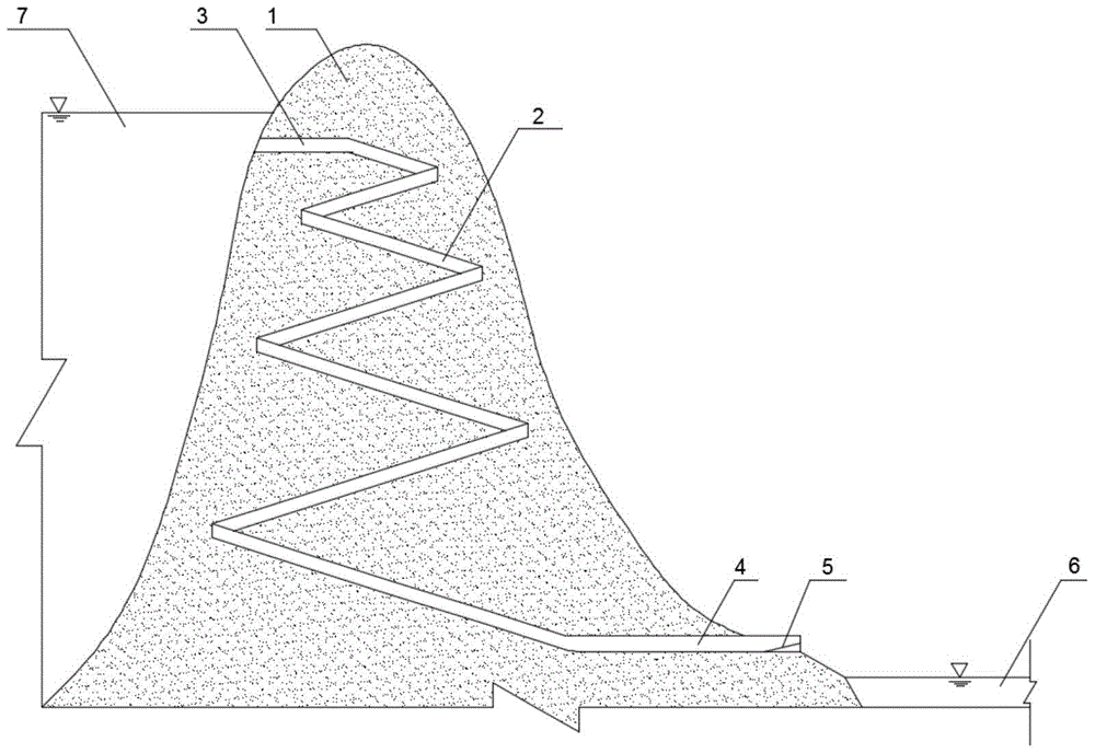 Variable radius spiral spillway