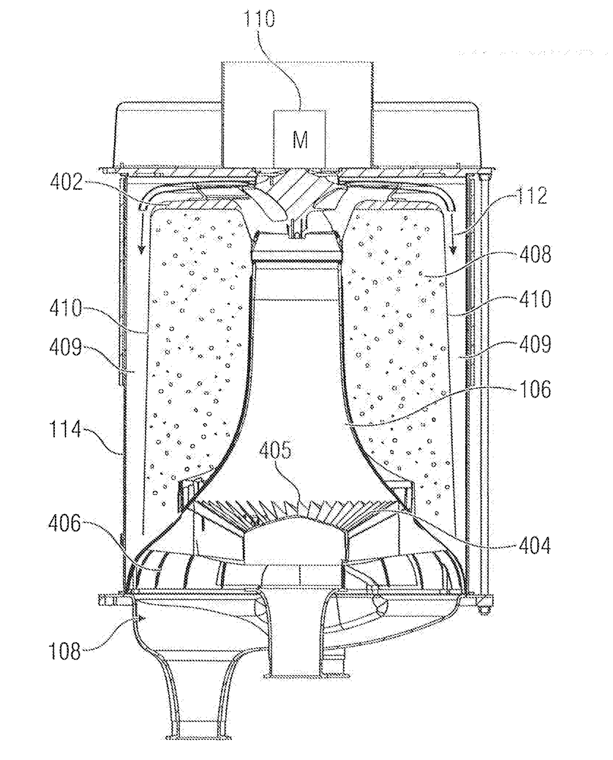 Heat pump with interleaved evaporator/condenser arrangement