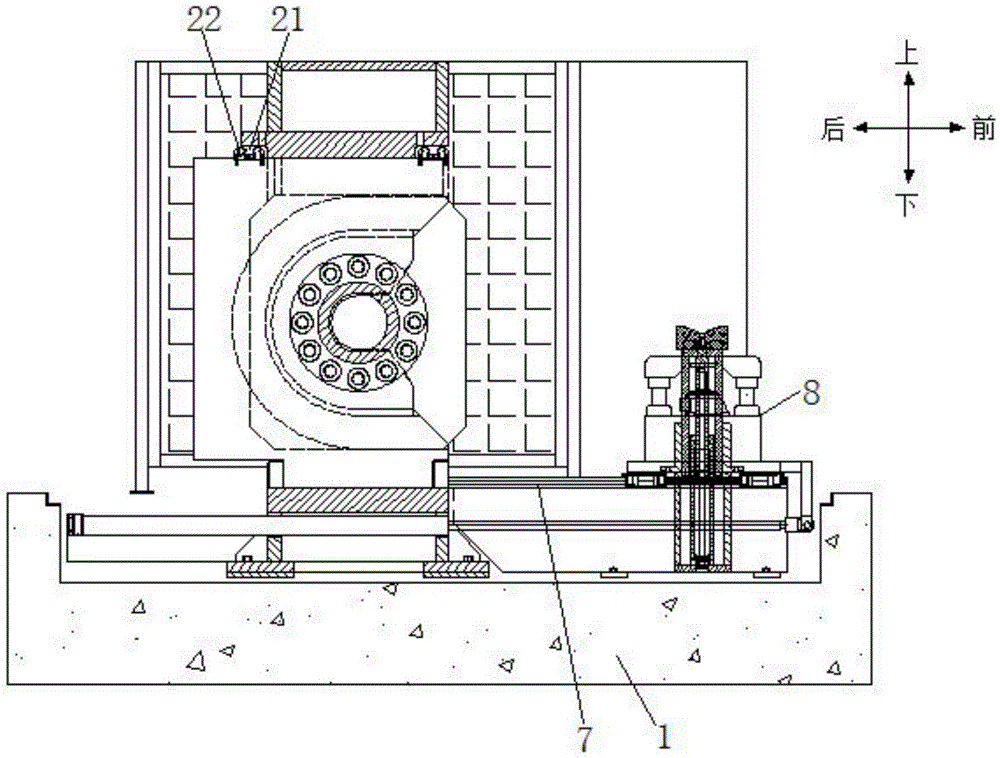 Wheel set dismantlement press-fit machine for rail transit rolling stock