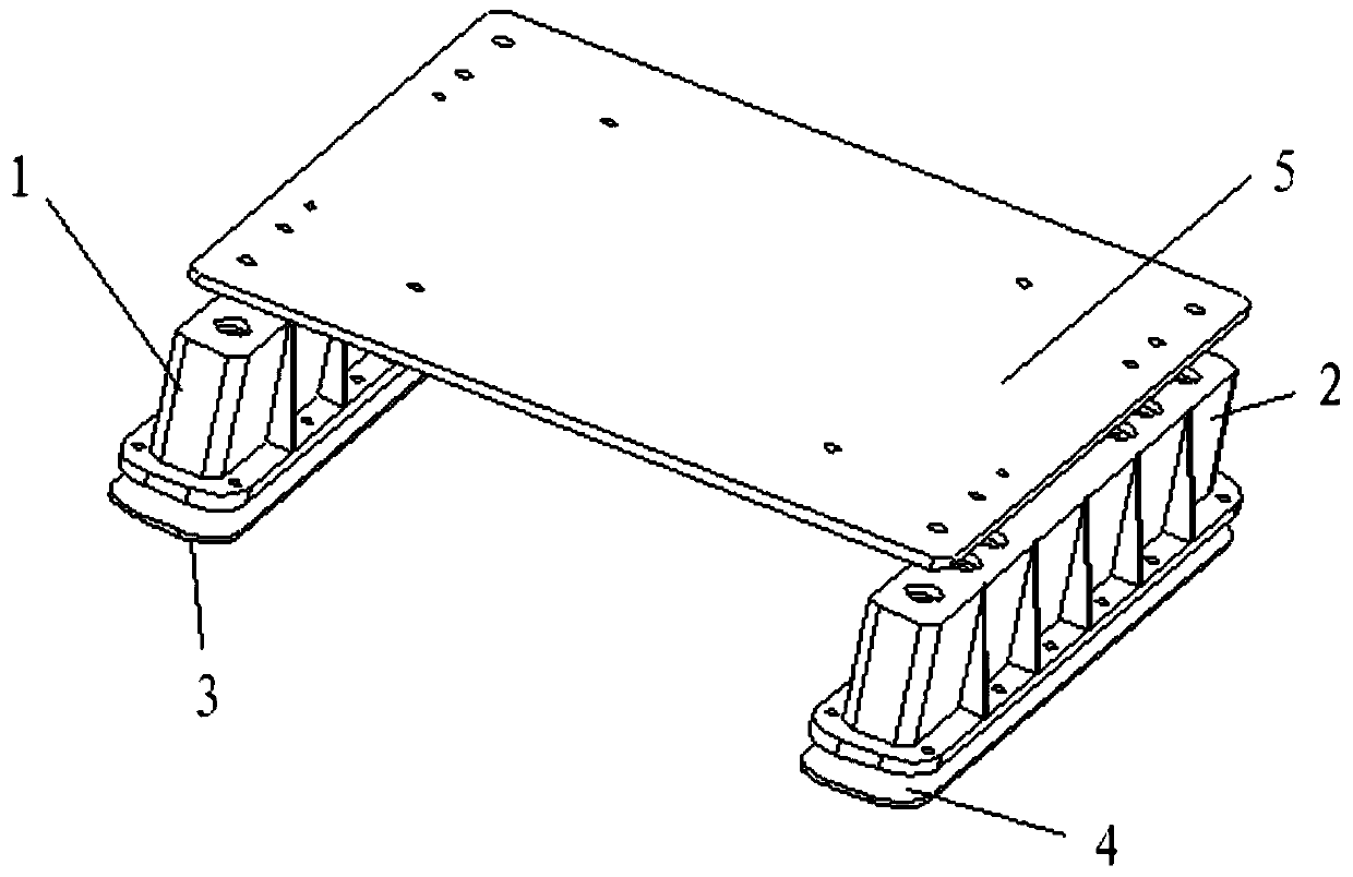 Expandable vibration damping type self-adaptive instrument mounting platform