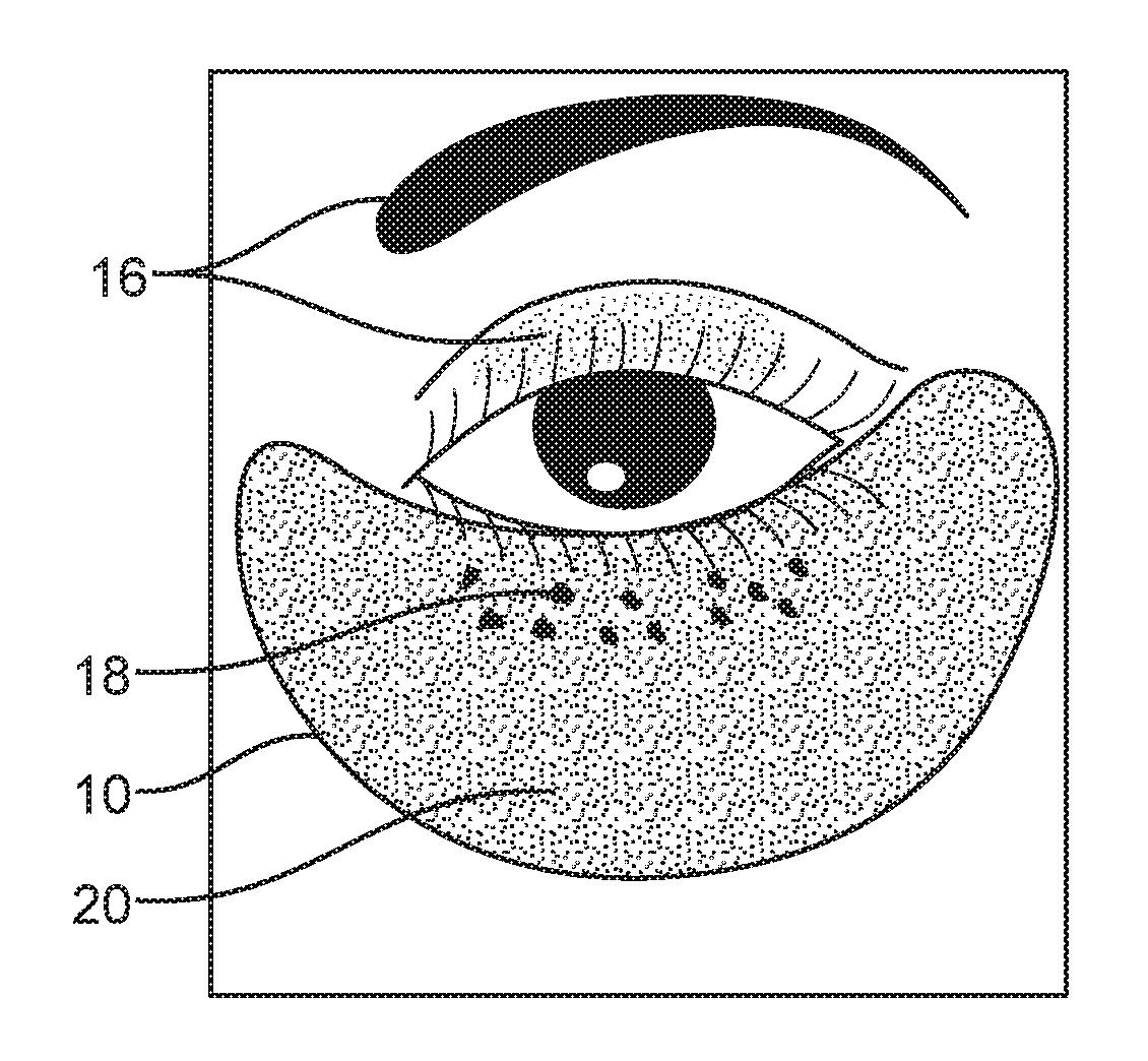 Integrated under-eye mask and makeup capture device