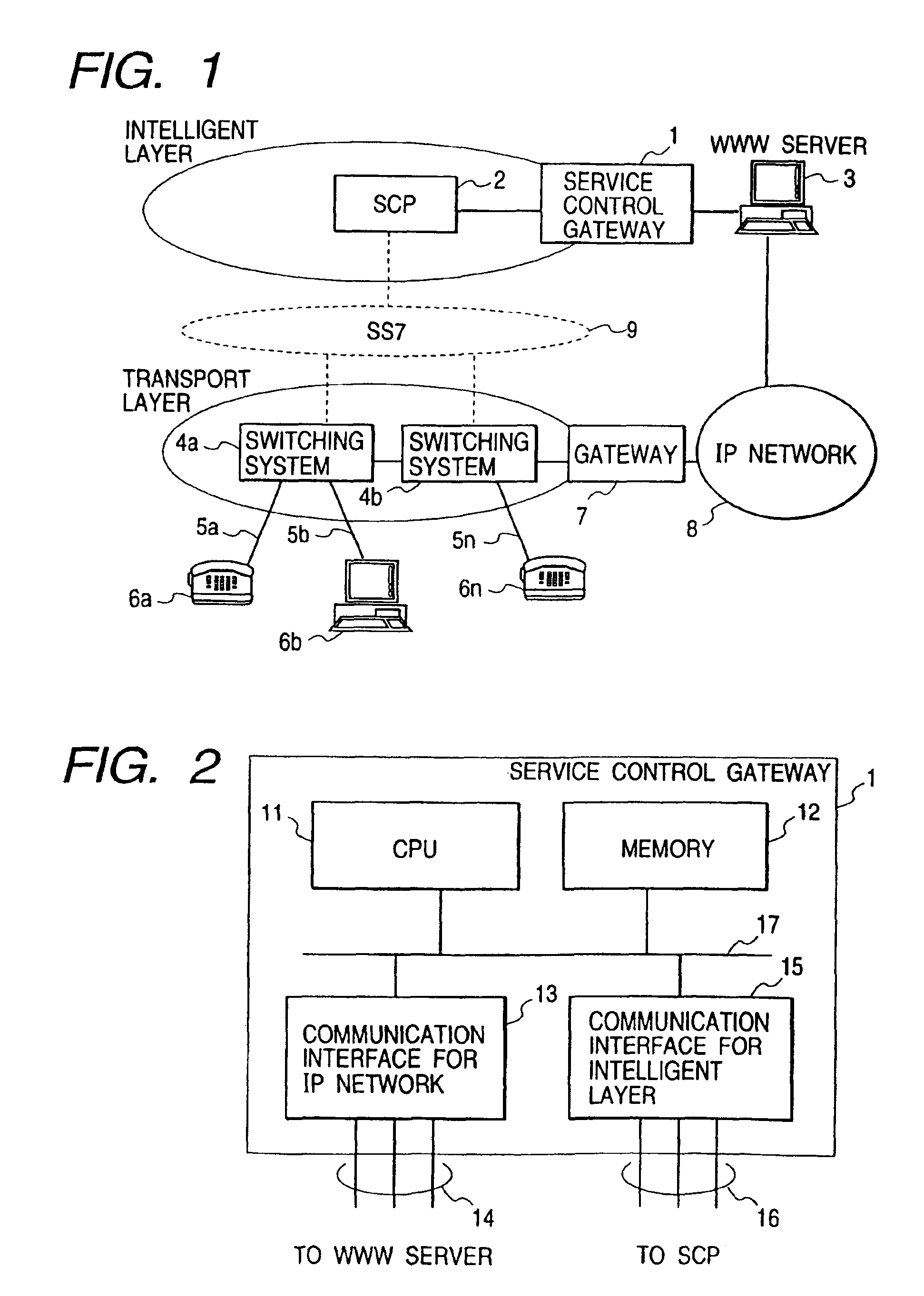 Intelligent network with an internet call waiting function