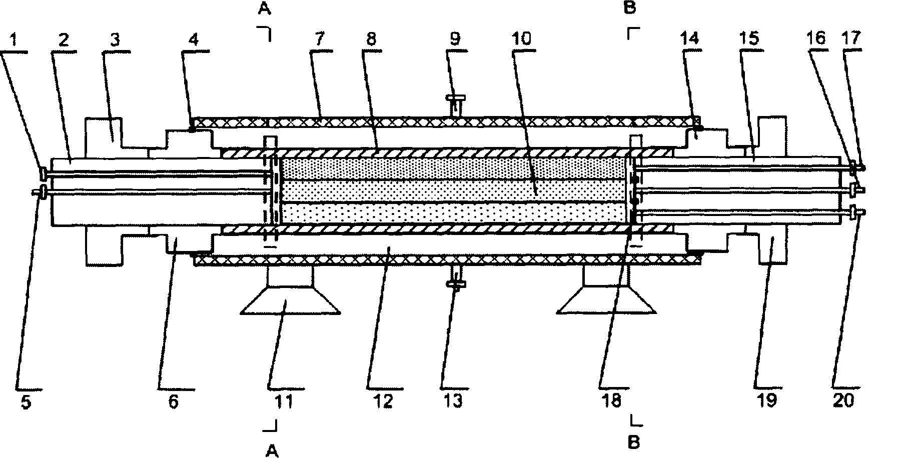 Intraformationally heterogeneous model oil-water displacement efficiency evaluation system