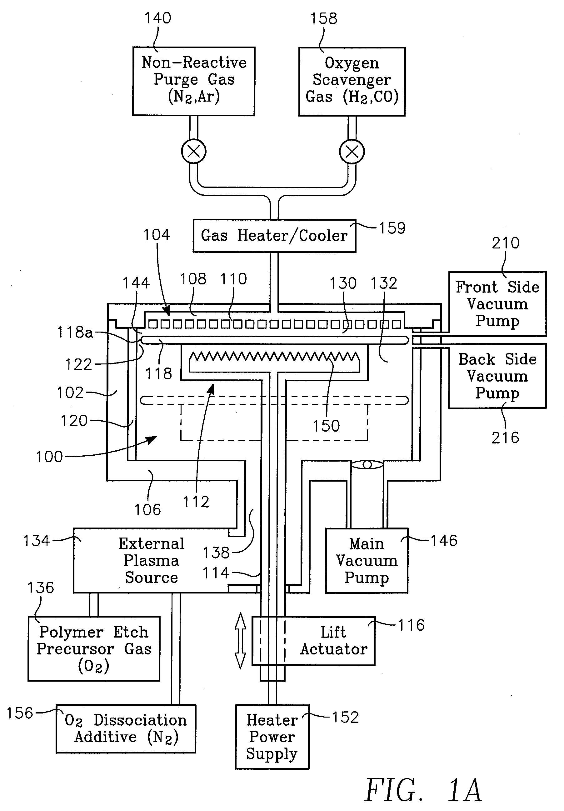 Process for wafer backside polymer removal with wafer front side gas purge