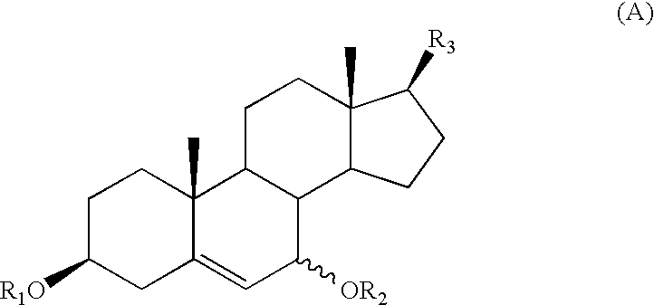 Use of DHEA derivatives on keratinous substances