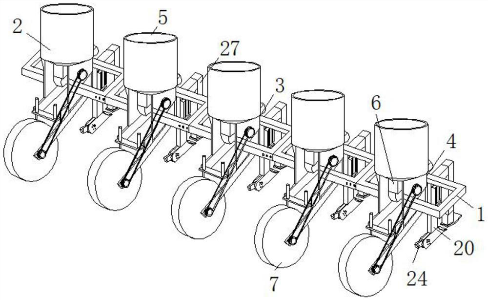 Grassland dry land no-tillage reseeding machine