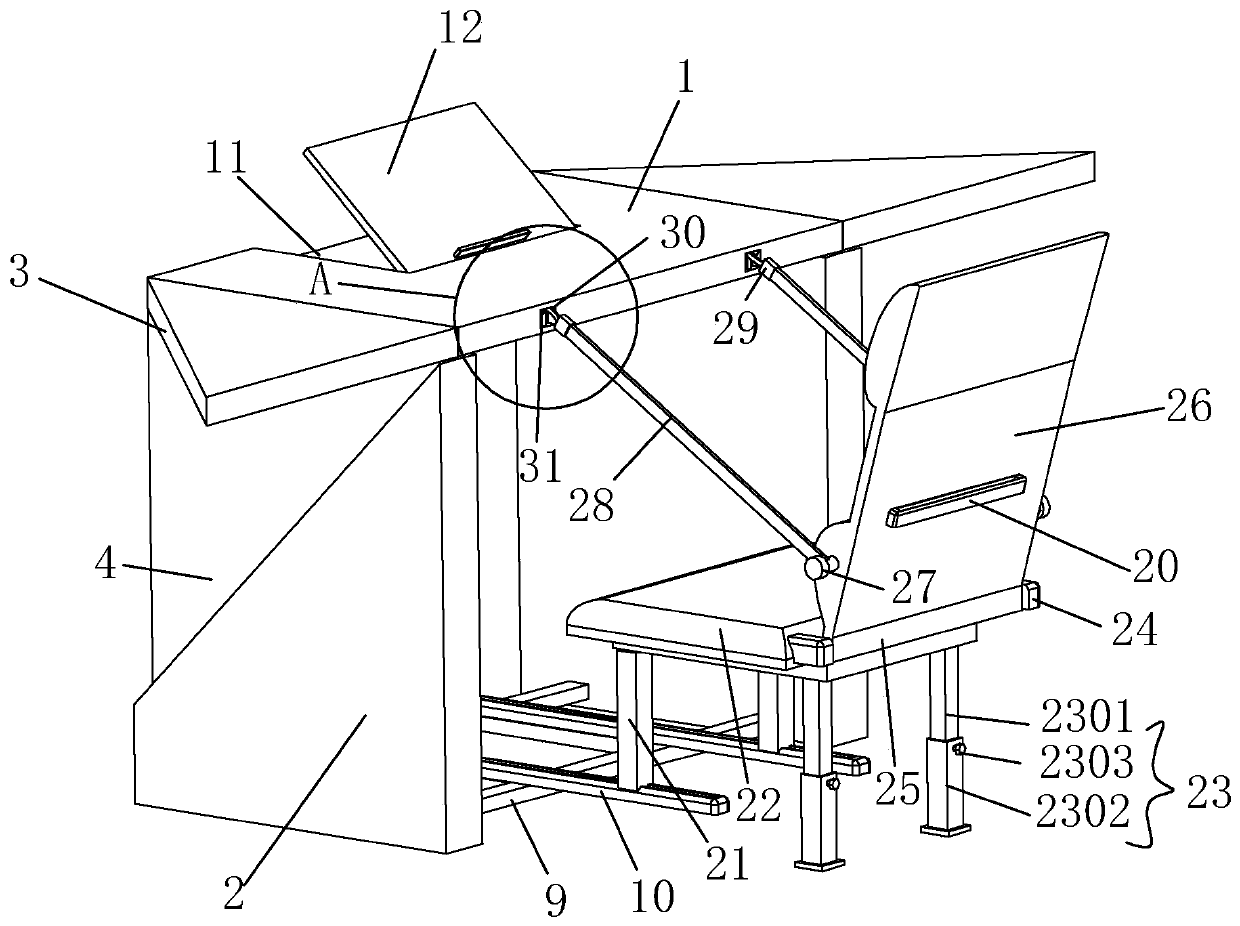 Spliced table and chair