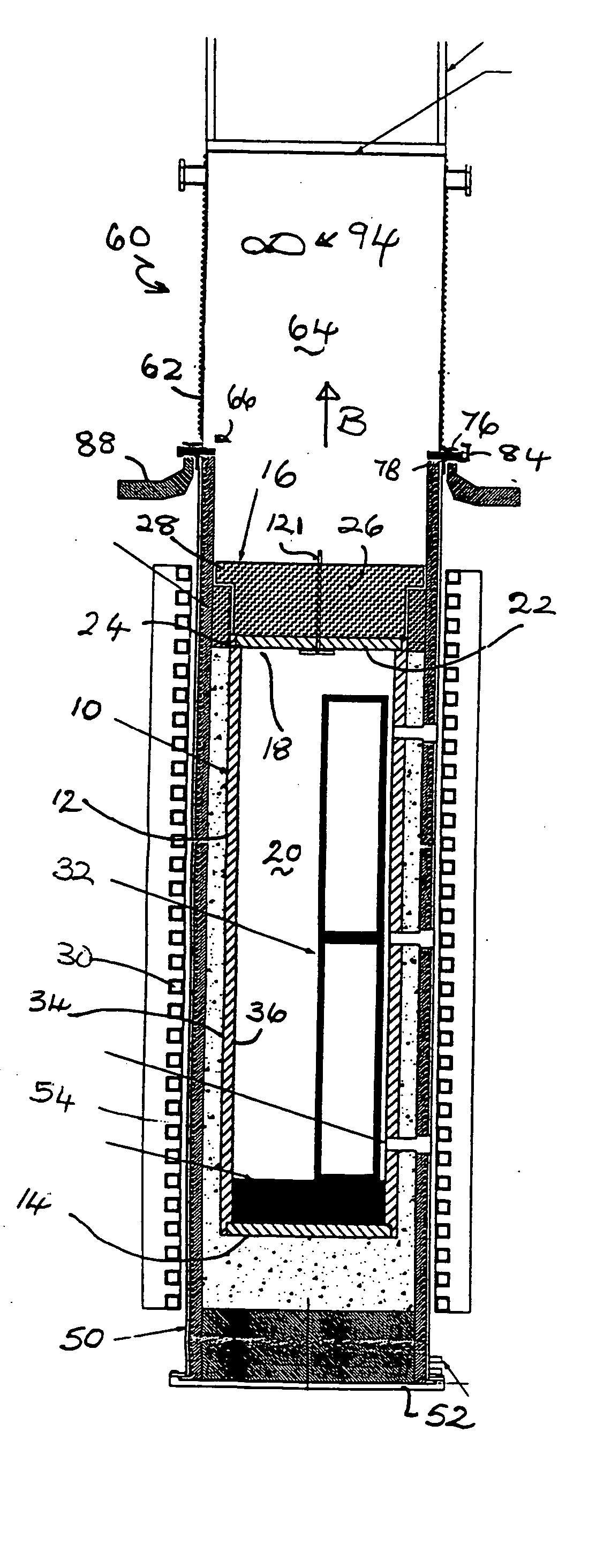 Induction furnace for high temperature operation