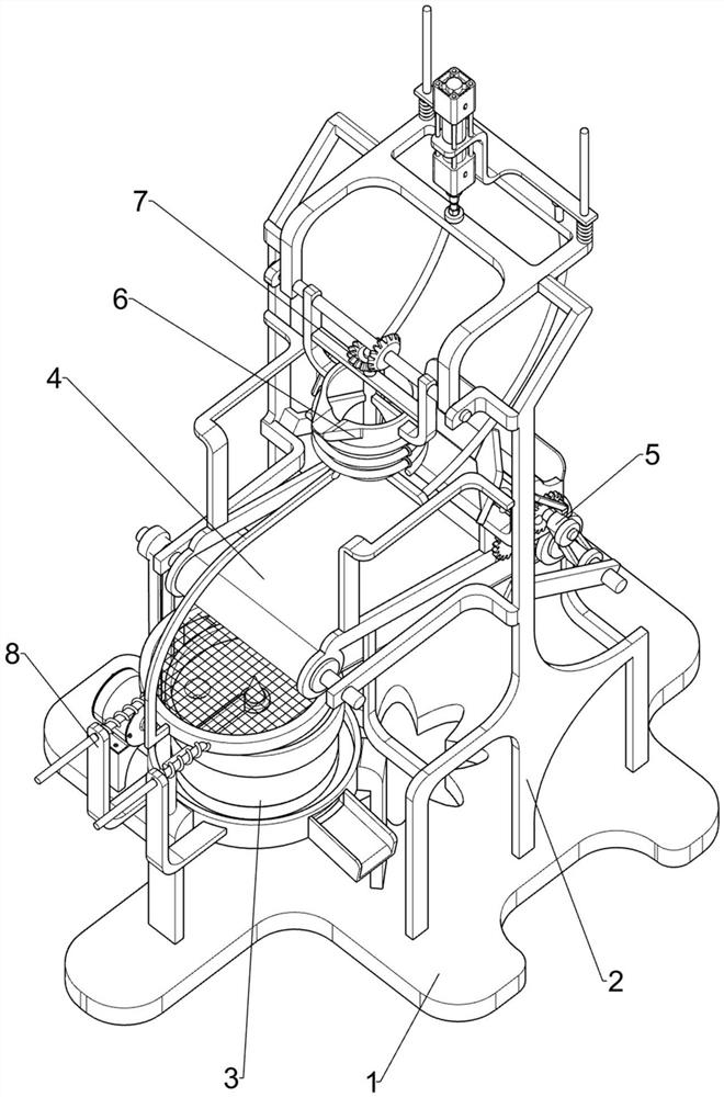 Grinding and crushing mechanism for calcium carbonate extraction