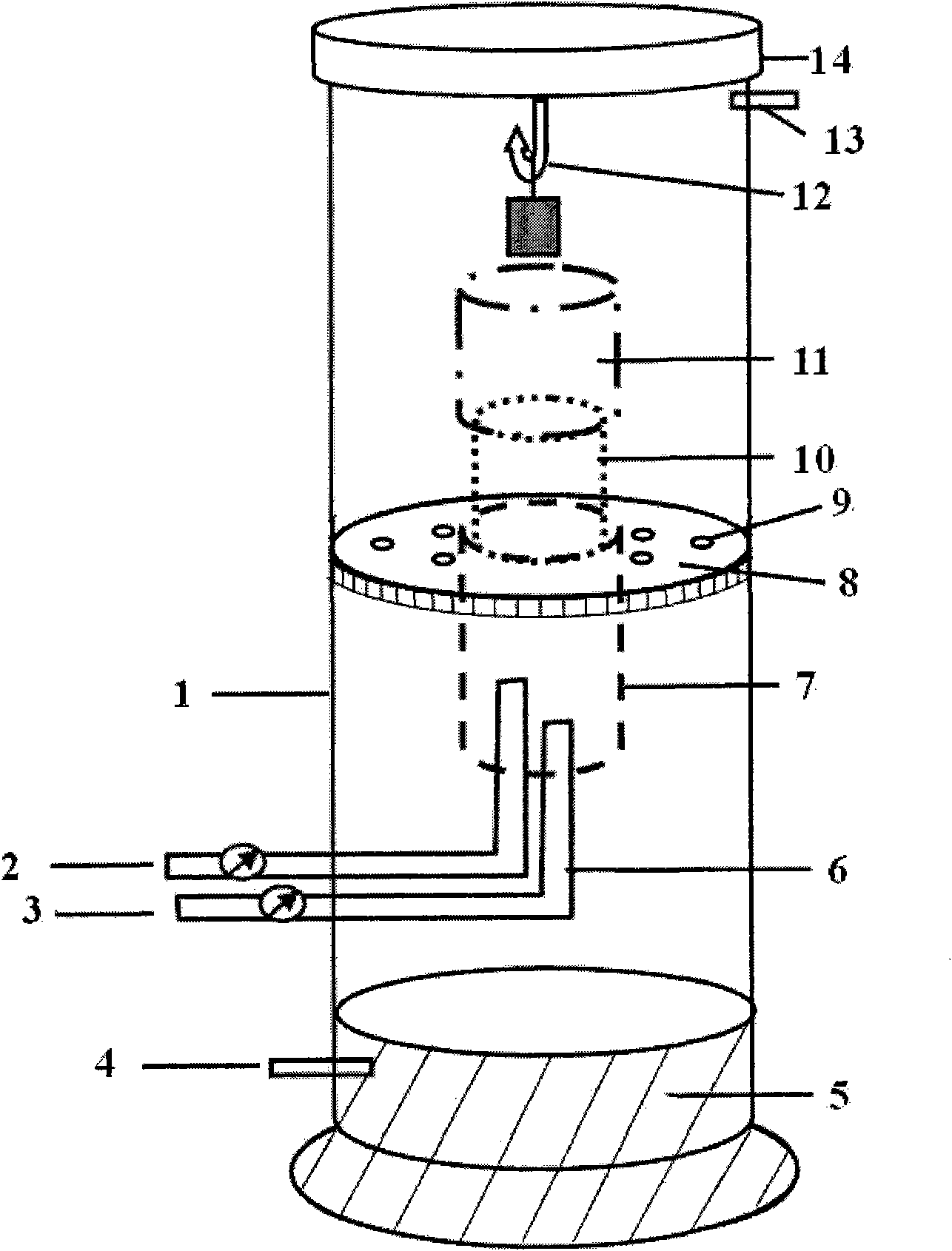 Device for preparing thin film by liquid level drawdown method