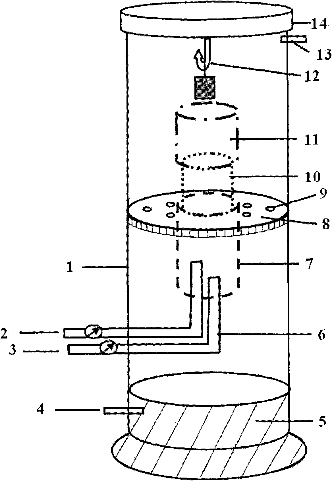 Device for preparing thin film by liquid level drawdown method