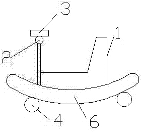 Novel rocking horse provided with multifunctional dinner plate